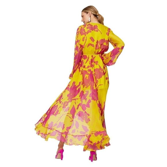 Caroline Constas Liv Maxi Dress in Yellow XSmall Womens Long Gown - Picture 2 of 15